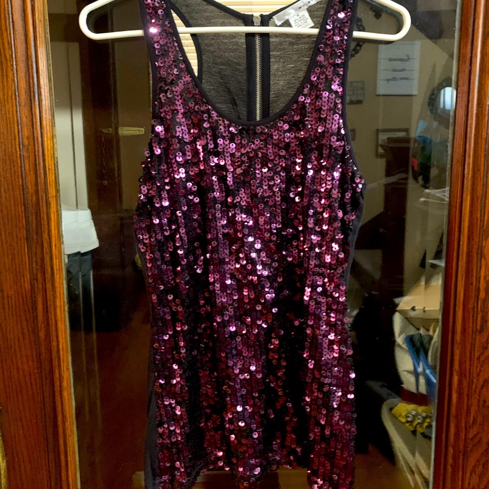 Pink/Purple Sequence Top